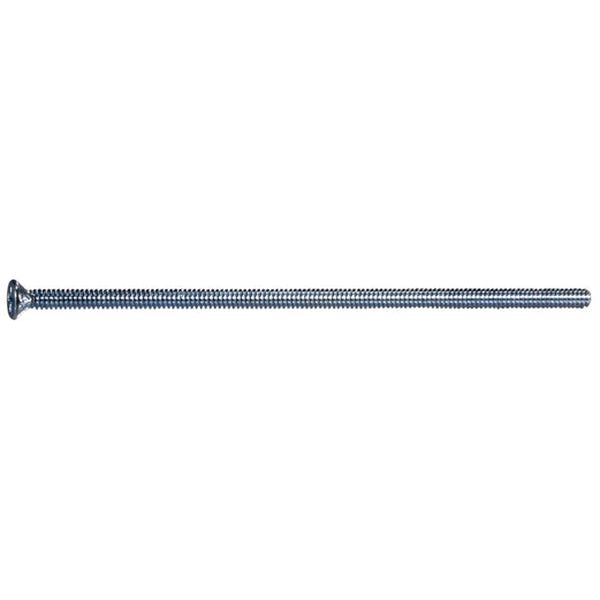 #6-32 x 4" Zinc Plated Steel Coarse Thread Phillips Flat Head Machine Screws