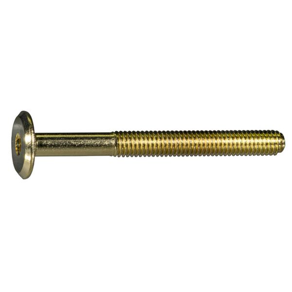 6mm-1.00 x 60mm Brass Plated Steel Coarse Thread Joint Connector Bolts