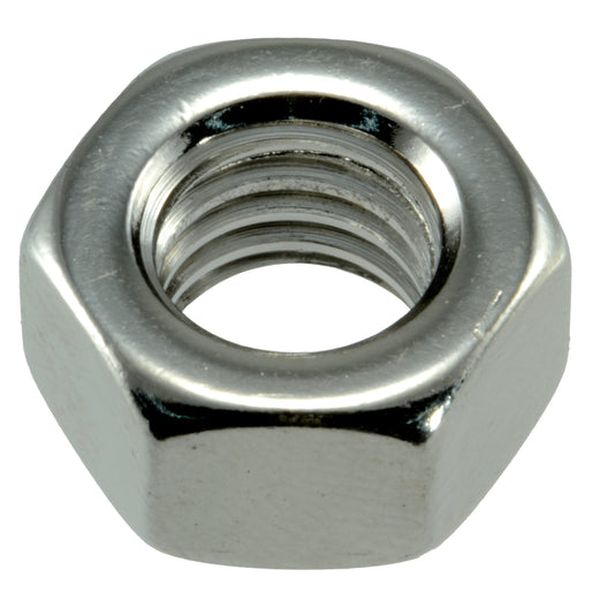 7/16"-14 Polished 18-8 Stainless Steel Grade 5 Coarse Thread Hex Nuts