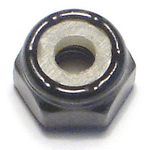#8-32 Black Zinc Plated Steel Coarse Thread Nylon Insert Lock Nuts
