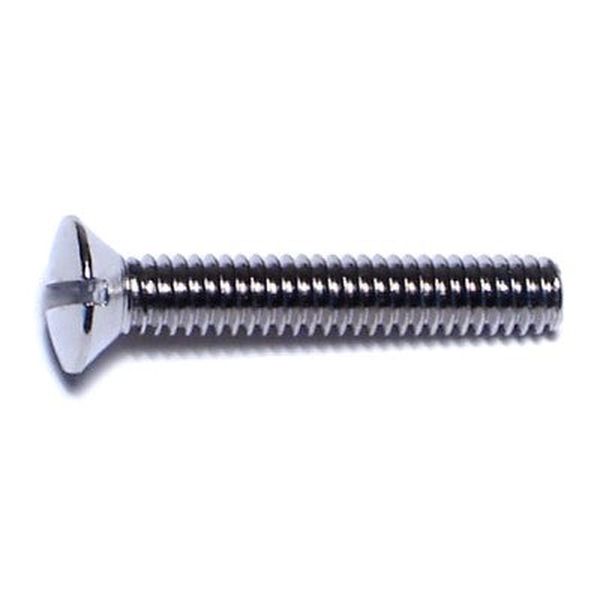 #8-32 x 1" Brass Coarse Thread Slotted Oval Head Machine Screws