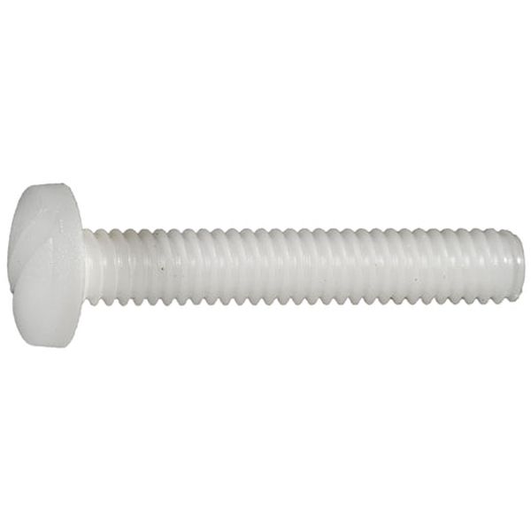 #8-32 x 1" Nylon Plastic Coarse Thread Slotted Binding Machine Screws