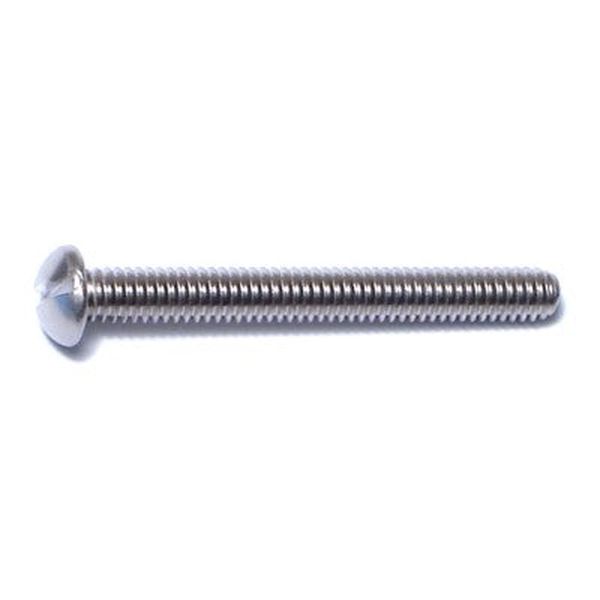 #8-32 x 1-1/2" 18-8 Stainless Steel Coarse Thread Slotted Round Head Machine Screws