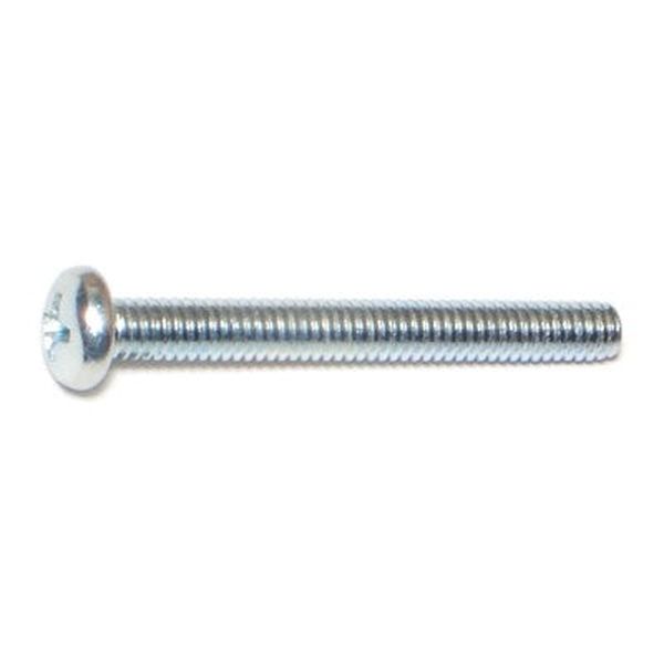 #8-32 x 1-1/2" Zinc Plated Steel Coarse Thread Phillips Pan Head Machine Screws