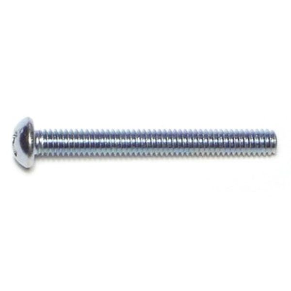 #8-32 x 1-1/2" Zinc Plated Steel Coarse Thread Phillips Round Head Machine Screws