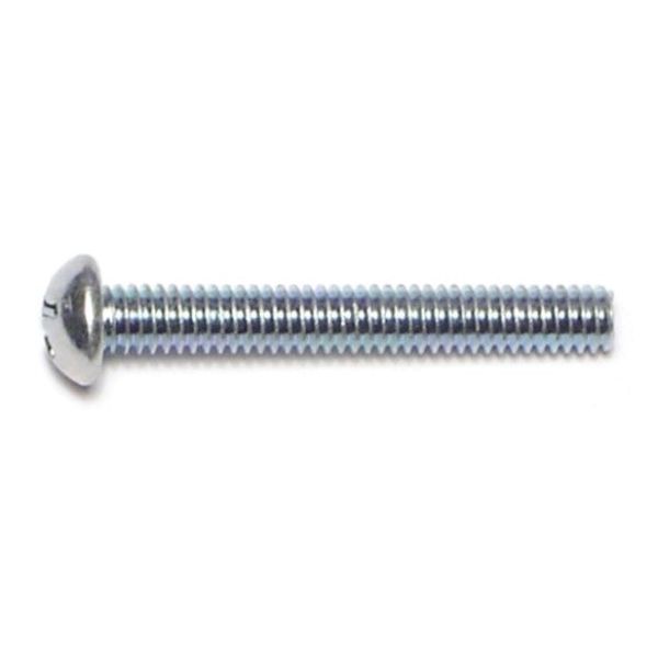 #8-32 x 1-1/4" Zinc Plated Steel Coarse Thread Phillips Round Head Machine Screws