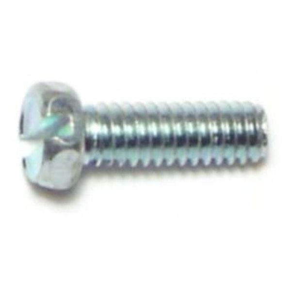 #8-32 x 1/2" Zinc Plated Steel Coarse Thread Slotted Indented Hex Head Machine Screws