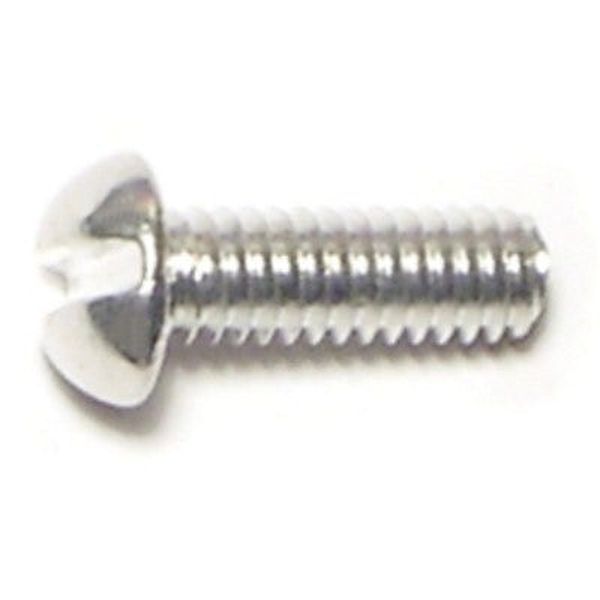 #8-32 x 1/2" Aluminum Coarse Thread Slotted Round Head Machine Screws