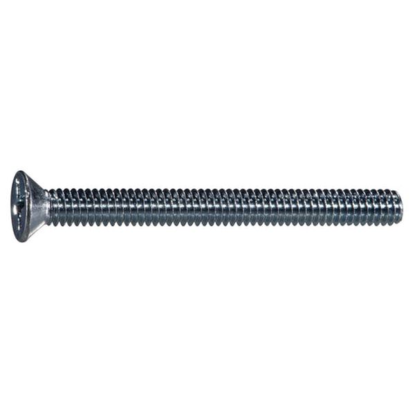 #8-32 x 1-3/4" Zinc Plated Steel Coarse Thread Phillips Flat Head Machine Screws