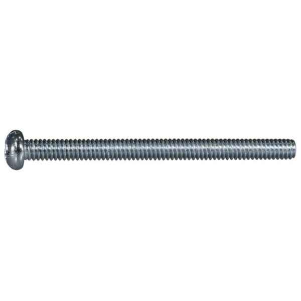 #8-32 x 2" Zinc Plated Steel Coarse Thread Combo Round Head Machine Screws