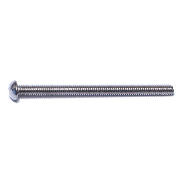 #8-32 x 2-1/2" 18-8 Stainless Steel Coarse Thread Slotted Round Head Machine Screws