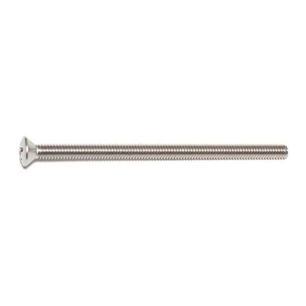 #8-32 x 3" 18-8 Stainless Steel Coarse Thread Phillips Oval Head Machine Screws