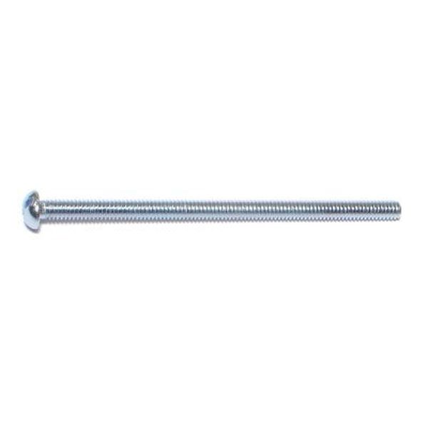 #8-32 x 3" Zinc Plated Steel Coarse Thread Slotted Round Head Machine Screws