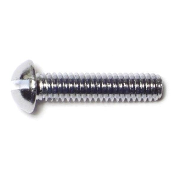 #8-32 x 3/4" Steel Coarse Thread Slotted Round Head Machine Screws