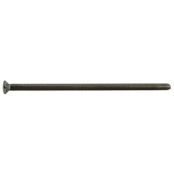 #8-32 x 4" 18-8 Stainless Steel Coarse Thread Phillips Flat Head Machine Screws