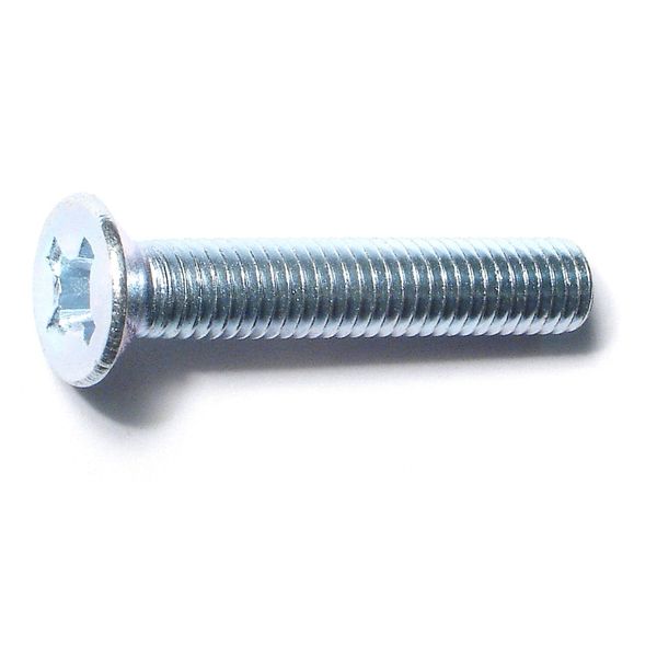 8mm-1.25 x 45mm Zinc Plated Class 4.8 Steel Coarse Thread Phillips Flat Head Machine Screws