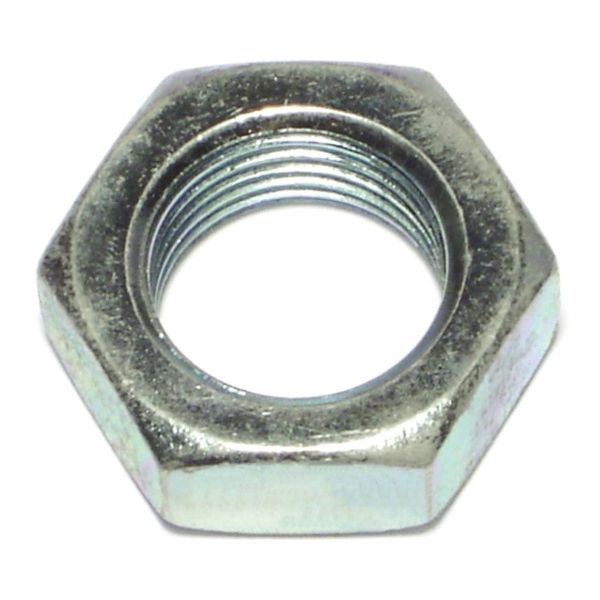 9/16"-18 x 1" Zinc Plated Steel Fine Thread Hex Jam Nuts