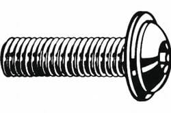 Imported Fasteners, Button Flanged Socket Head Cap Screw, Steel Class 10.9, Hex Socket, Zinc Plated, Metric Coarse, Fasteners, Socket Screws and Set Screws
