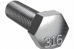 Imported Fasteners, 316 Stainless Steel Hex Head Cap Screws, Fasteners, Bolts