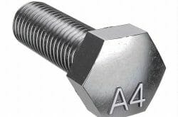 Imported Fasteners, A4 Stainless Steel Hex Head Cap Screws, Fasteners, Bolts